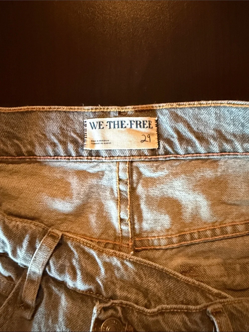 We The Free Boomerang High Rise long shorts Light black Frayed-Hem Denim Shorts